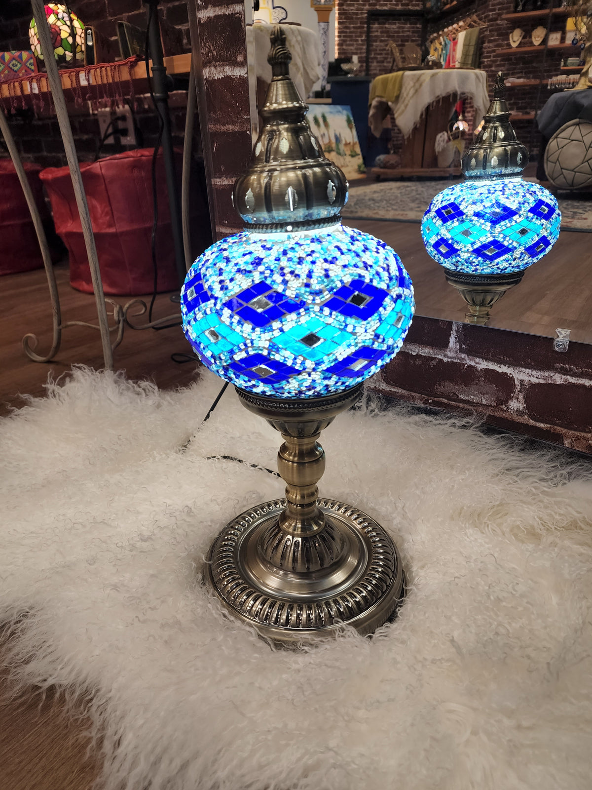 Turkish Mosaic Lamp Blue