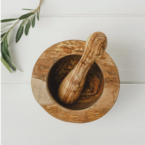 Olive Wood Mortar Lg