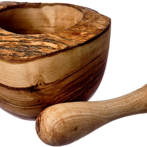 Olive Wood Mortar Lg