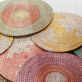 Seagrass weaving handmade Placemat LG