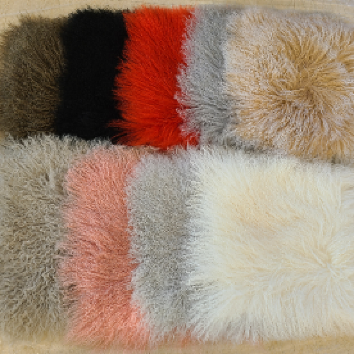 Tibet lambskin cushion cover