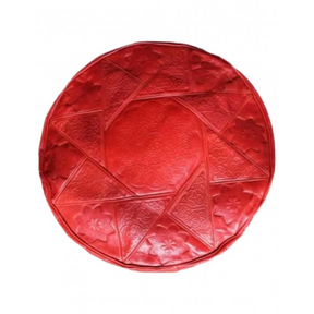 Leather pouf LG