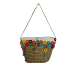 Woven Halfa Flowers bag